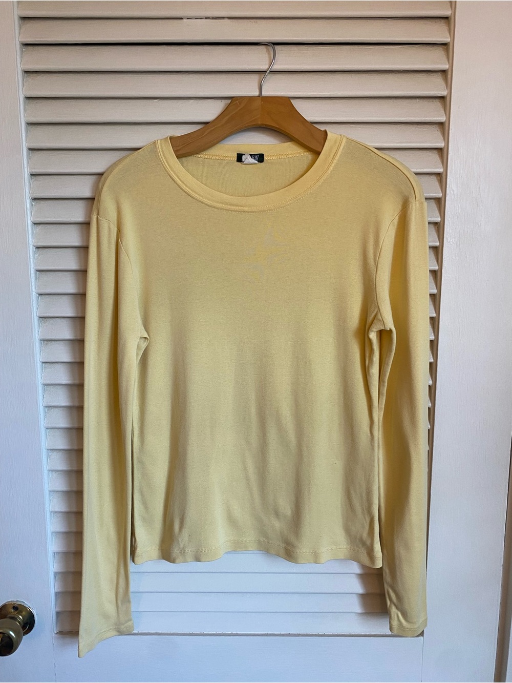 J. Crew Butter Yellow Cotton Long Sleeve Tee